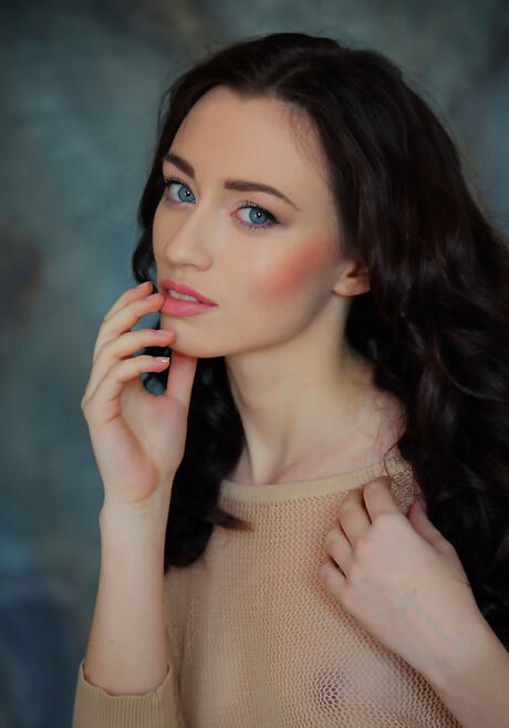 Excellent hungarian brunette youthful Zsanett Tormay reveals small tits and spreads her legs 